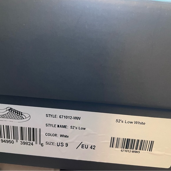 Gernie 52’s Low White mens quilted sneakers - Picture 6 of 7